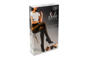 Колготки женские теплые с мехом имитация капрона Siela Collant collection 240/20den S/M nero