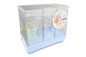 Клітка д/гризунів Міккі блакитна хром з колесом 37*25*30см Природа