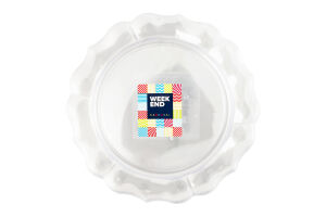 Тарілка пластикова прозора міцна d23см Karnaval Weekend 6шт