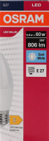 Лампа світлодіодна 6,8W 230V E27 4000К B60 Osram