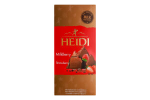 Шоколад молочний з полуницею Heidi 80г