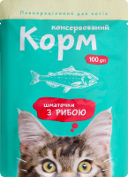 Корм д/котів Українська зірка 100 г з рибою