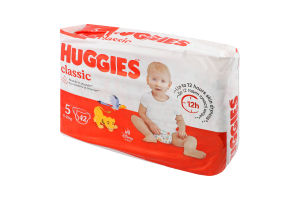 Підгузники дитячі 11-25кг Classic Huggies 42шт