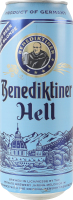 Пиво 0.5л 5% светлое фильтрованное пастеризованное Hell Benediktiner ж/б