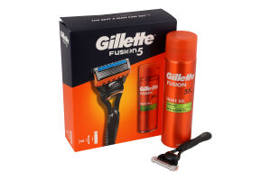 Набір Gillette Fusion5 брит 1к+гель д/гол чутл 200