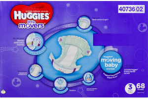 Huggies Diapers Little Movers Disney Baby Size 3 (16-28 lb) - 68 CT