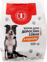 Корм д/собак курячий сухий 500г ТМ "1"