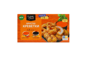 Креветки хрусткі 0.25кг + соуси 2x0.05кг I Love Chef к/у 0.35кг