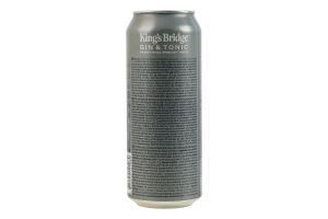 Напиток слабоалкогольный 0.5л 7% сильногазированный Джин с тоником King's Bridge ж/б