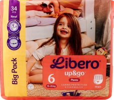Підгузники-трусики Up&Go 6 12-18кг 34шт Libero