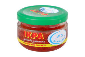 Икра лососевая зернистая соленая Камчадал с/б 90г