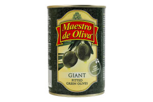 Оливки без кісточки пастеризовані Гігант Maestro de Oliva з/б 420г
