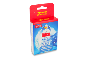 Очиститель для унитаза подвесной сменный блок 4в1 Синий Aqua Duck 2x36г