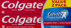 Colgate Cavity Protection Fluoride Toothpaste Regular Flavor - 2 CT