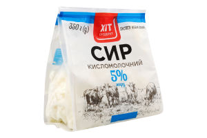Сир кисломолочний 5% 350г Хіт Продукт