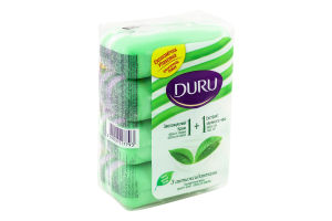 Мило туалетне з екстрактом зеленого чаю та зволожуючим кремом 1+1 Duru 4х80г