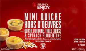 Ahold Simply Enjoy Mini Quiche Hors D'oeuvres - 15 CT