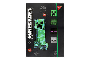 Папка д/зошитів Minecraft Creeper В5 картон на резинці Yes