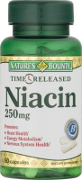 Nature's Bounty Time Released Dietary Capsules Niacin 250 mg - 90 CT