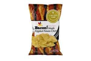 Ahold Bacon! Rippled Potato Chips Maple