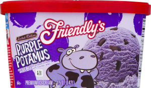 Friendly's Premium Ice Cream Purple Potamus