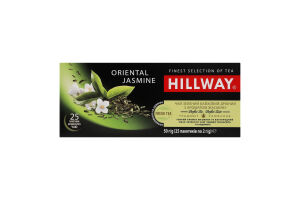 Чай зелений байховий дрібний з ароматом жасмину Oriental Jasmine Hillway к/у 25х2г