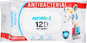 Серветки вологі з антибактеріальним ефектом 120шт з клапаном Натюрелль