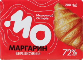 Маргарин 72% Сливочный Молочний острів м/у 200г