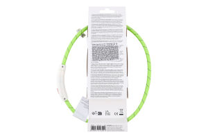 Нашийник д/собак зелений з підсвічуванням та USB 7мм 65см Тріксі