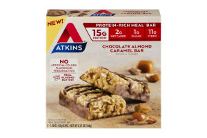Atkins Protein-Rich Meal Bar Chocolate Almond Caramel Bar - 5 CT