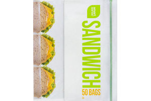 Smart Sense Sandwich Bags - 50 CT