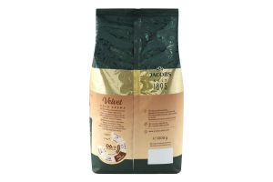 Кава натуральна смажена в зернах Вельвет Gold Crema Jacobs м/у 1кг