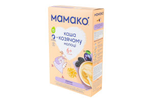 Каша молочна суха для дітей від 6міс швидкорозчинна на козячому молоці вівсяна з чорносливом Мамако к/у 200г