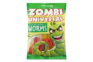 Цукерки желейні Черв'ячки Zombi universal м/у 70г
