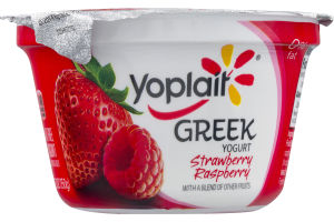 Yoplait Fat Free Greek Yogurt Strawberry Raspberry