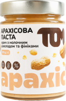 Паста арахісова Кранч з молочним шоколадом та фініками Том с/б 300г