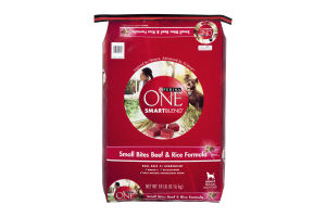Purina One SmartBlend Small Bites Beef & Rice Formula Adult Premium Dog Food