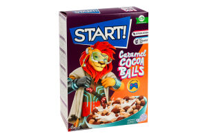 Завтраки сухие зерновые со вкусом карамели и какао Шарики Start! к/у 250г