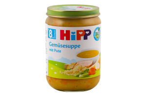Суп овочевий з індичкою органічний від 8місяців 190г твіст/б Hipp