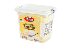 Масса творожная 18% молокосодержащая сладкая с ароматом ванилина Крестьянская Мілкін п/у 350г