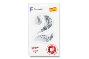 Кулька фольгована Цифра 2 синя 40" Весела витівка