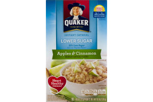 Quaker Instant Oatmeal Lower Sugar Apples & Cinnamon - 10 CT