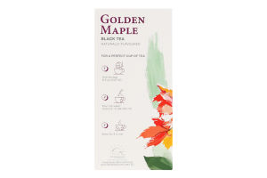 Чай черный байховый мелкий с ароматом кленового сиропа и ореха пекан Golden maple G'tea! к/у 20х1.5г
