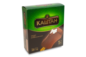 Морозиво 12% пломбір в кондитерській глазурі Класичний Каштан к/у 5х60г