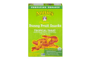 Annie's Homegrown Organic Bunny Fruit Snacks Tropical Treat - 5 CT
