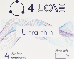 Презервативы из натурального латекса Ультра тонкие 4Love 4шт