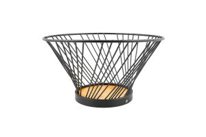 Фруктовниця метал бамбукове дно 32*20см KYYW286