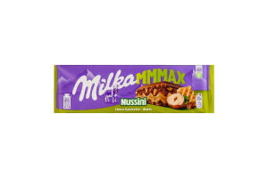 Шоколад молочний з начинкою з додаванням горіхової пасти фундука Nussini Mmmax Milka м/у 270г