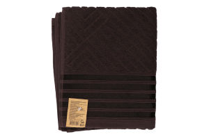 Рушник темно-шоколадний махровий 50*90см 500г/м2 GM Textile