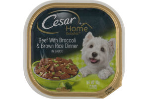 Cesar Home Delights Canine Cuisine Beef With Broccoli & Brown Rice Dinner In Sauce